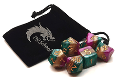 Old School Dice: 7 Set Polyhedral Queen's Court OSDRPG-134A